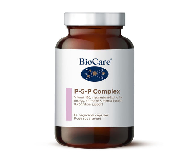 BioCare P-5-P Complex capsules with active Vitamin B6 Magnesium and Zinc for hormonal balance 60 capsules.