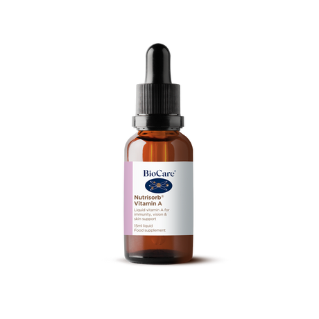 BioCare Nutrisorb liquid vitamin A for immunity, vision, and skin support.