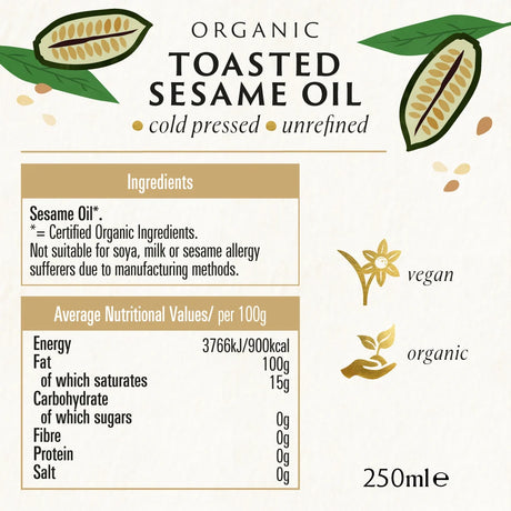 Biona Organic Toasted Sesame Seed Oil 250ml