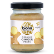 Biona Organic Ginger Paste, glass jar of vegan ginger paste for cooking.