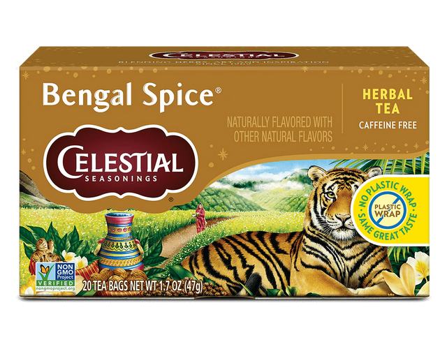 Box of 20 Celestial Seasonings Bengal Spice Herbal Tea bags, 47g.
