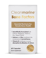 Cleanmarine Bone Factors capsules with Vitamin K2 and D3 for bone density and skeletal strength 60 capsules.