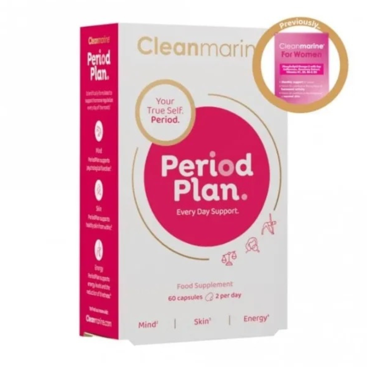 Cleanmarine For Women Krill Oil capsules with Vitamin B6 for hormonal balance and energy support 60 capsules.