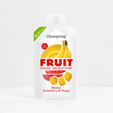Clearspring Organic 100% Fruit Purée pouch (Banana, Strawberry & Mango).