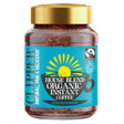 Glass jar of Clipper House Blend Organic instant coffee.