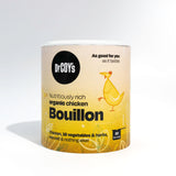 Dr. Coy's Nutritiously Rich Organic Chicken Bouillon 20 servings tin.