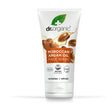 Tube of face wash with branding "dr.organic" and "Moroccan Argan Oil." Features argan nuts and logos for vegan, organic, and recycled. Clean, refreshing design.