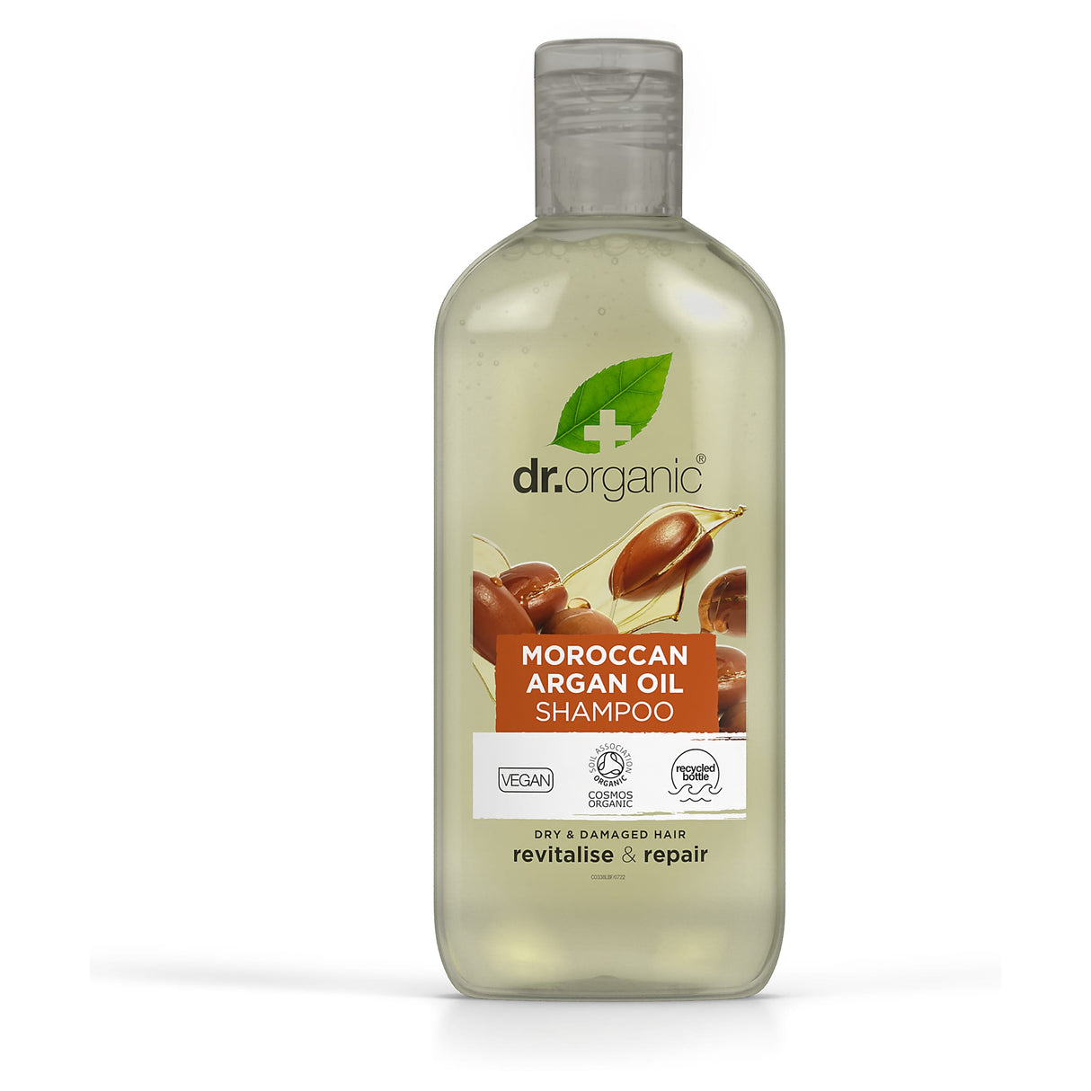 Dr. Organic Moroccan Argan Oil Shampoo in a 265ml bottle.