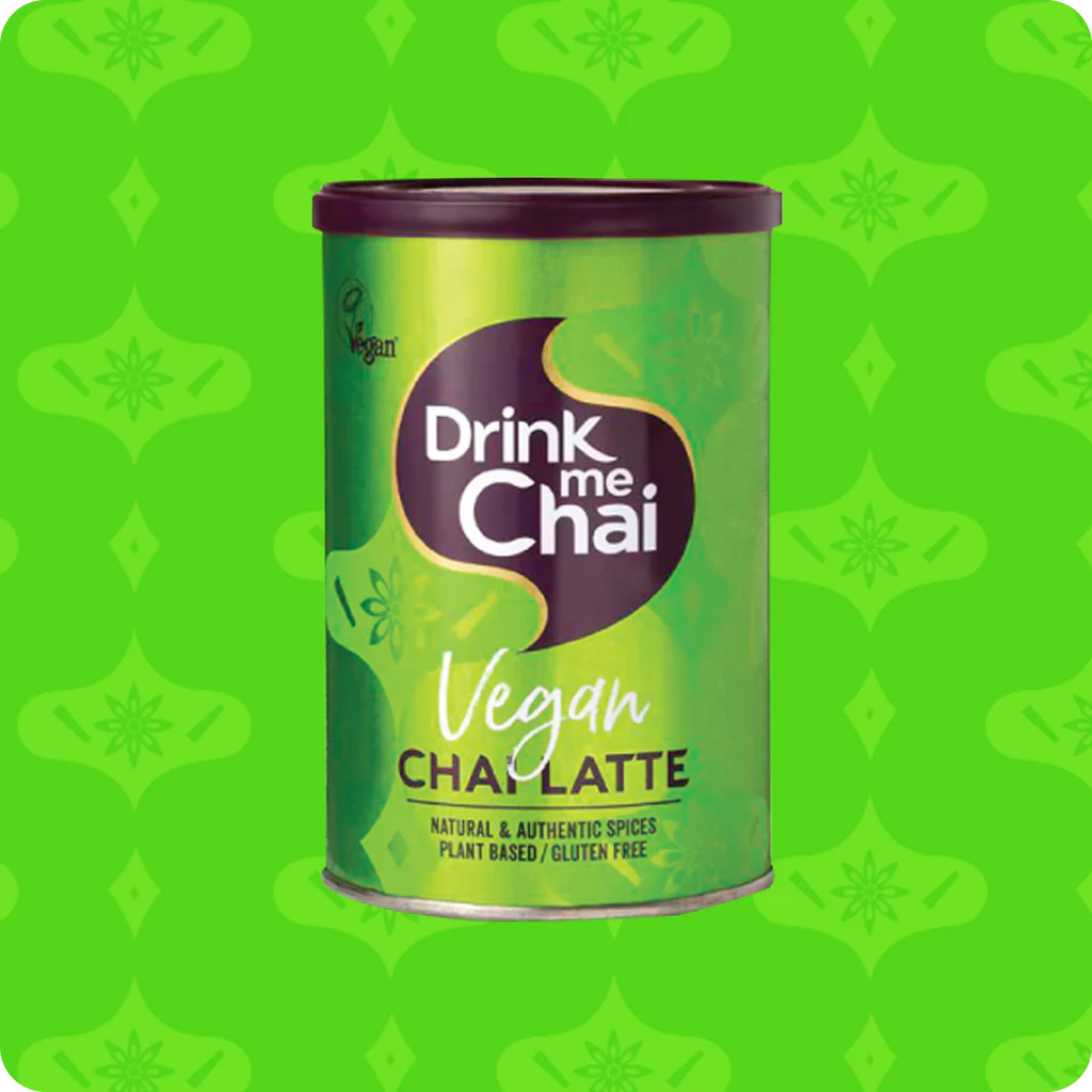 Drink me Chai Vegan Chai Latte natural spiced tea tin.