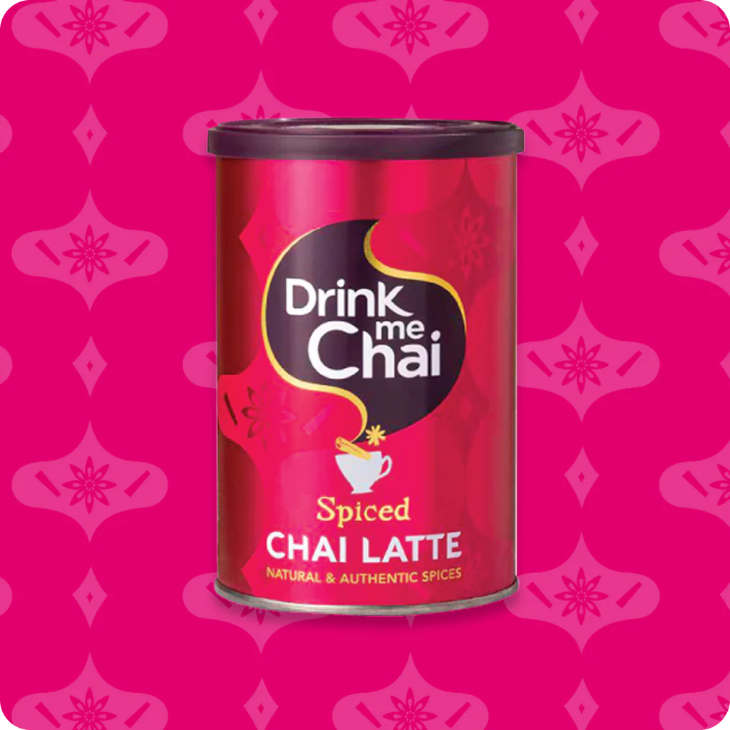 Drink me Chai Spiced Chai Latte natural spiced tea tin.