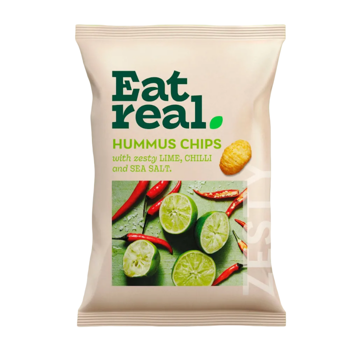 Eat Real Hummus Chips Lime Chilli & Sea Salt 110g