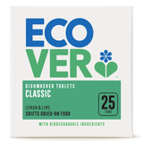 Fushi Fresh-Pressed Organic Aloe Vera Juice in a 500ml glass bottle and Ecover Classic Dishwasher Tablets (Lemon & Lime), 25g pack with 25 tabs.