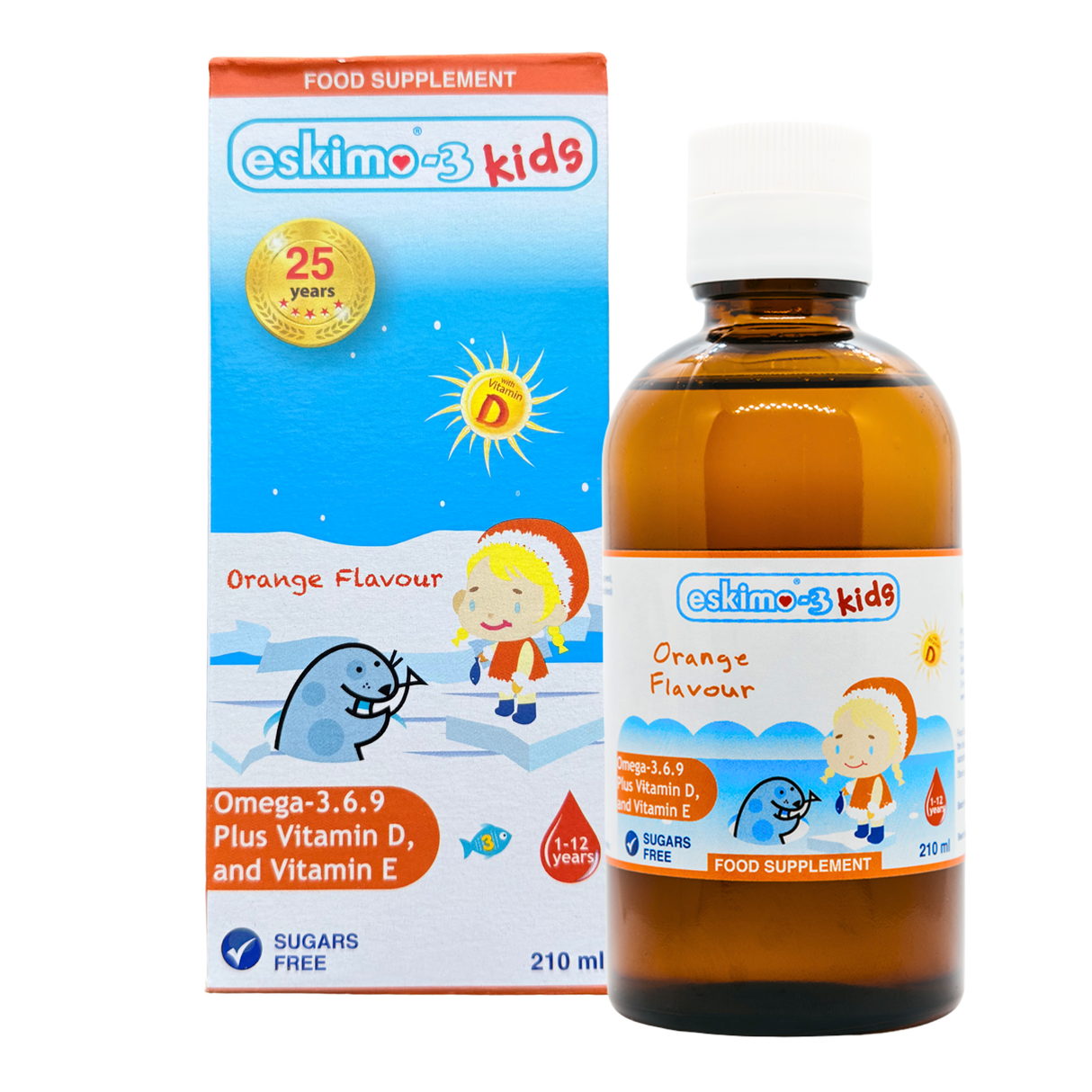 Eskimo Kids-Omega 3/6 - Vit A/D - Orange Flav
