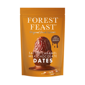 Forest Feast Salted Caramel Milk Chocolate Dates pouch.