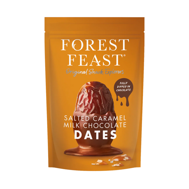 Forest Feast Salted Caramel Milk Chocolate Dates pouch.