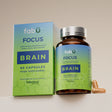 Fábú Focus and Brain capsules 60 pack for mental clarity and concentration with Lion's Mane and Vitamin B5, an Irish wellness supplement.