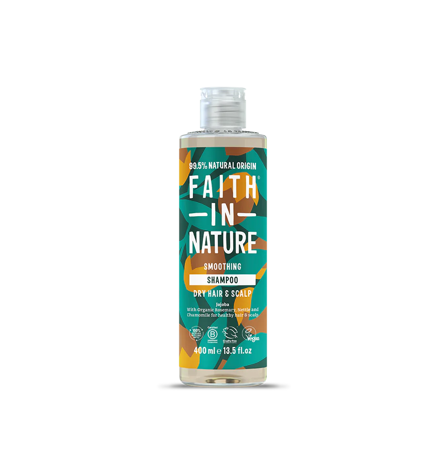 Faith In Nature Jojoba Smoothing Shampoo bottle 400 ml. 