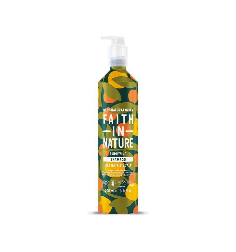 Faith In Nature Grapefruit & Orange Metal Bottle Shampoo 500ml .