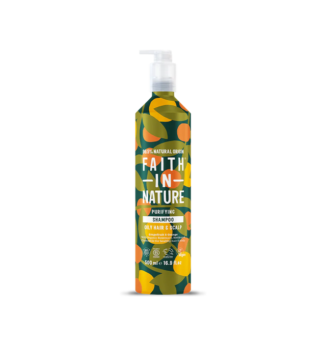 Faith In Nature Grapefruit & Orange Metal Bottle Shampoo 500ml .