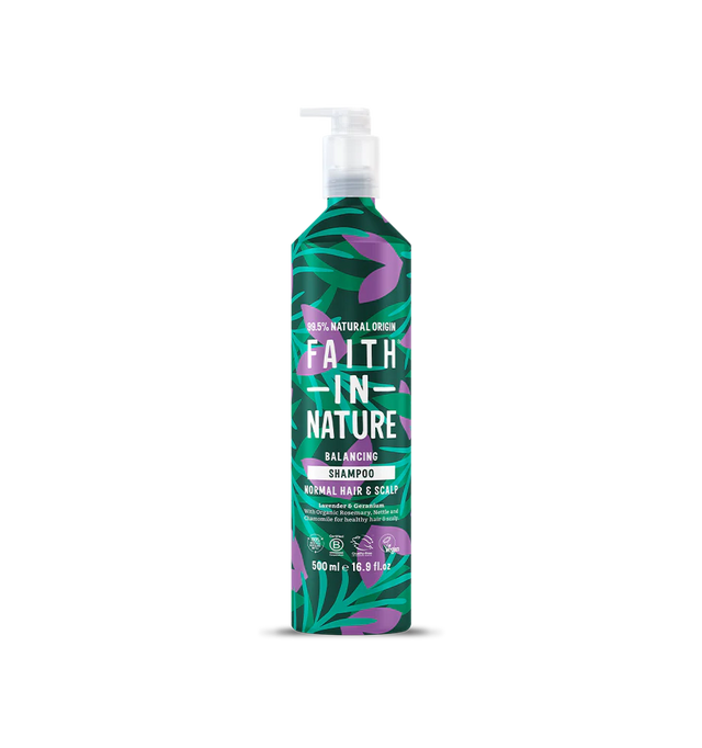 Faith In Nature Lavender & Geranium Metal Bottle Shampoo 500ml .