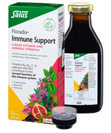 Floradix Immune Support 250ml liquid herbal supplement with Echinacea Elderberry Vitamin C and Zinc for immune health defense.