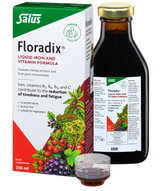 Floradix Liquid Iron and Vitamin Formula herbal supplement for energy support and reducing fatigue 250ml 500ml.