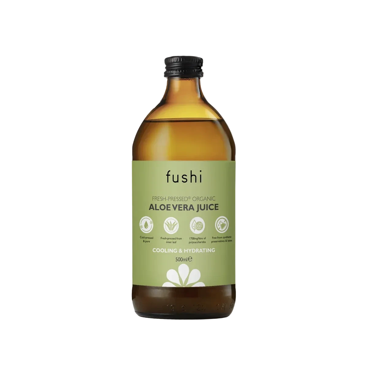 Pukka Organic Aloe Vera Juice, made from the inner leaf gel, in a 500ml glass bottle.