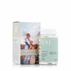 GAL Magnesium Bisglycinate high absorption chelated magnesium for sleep muscle relaxation and fatigue support 90 capsules.