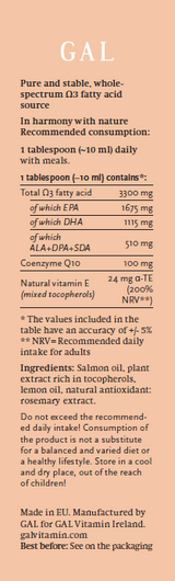 GAL Vitamins Q10 Coenzyme Salmon Oil