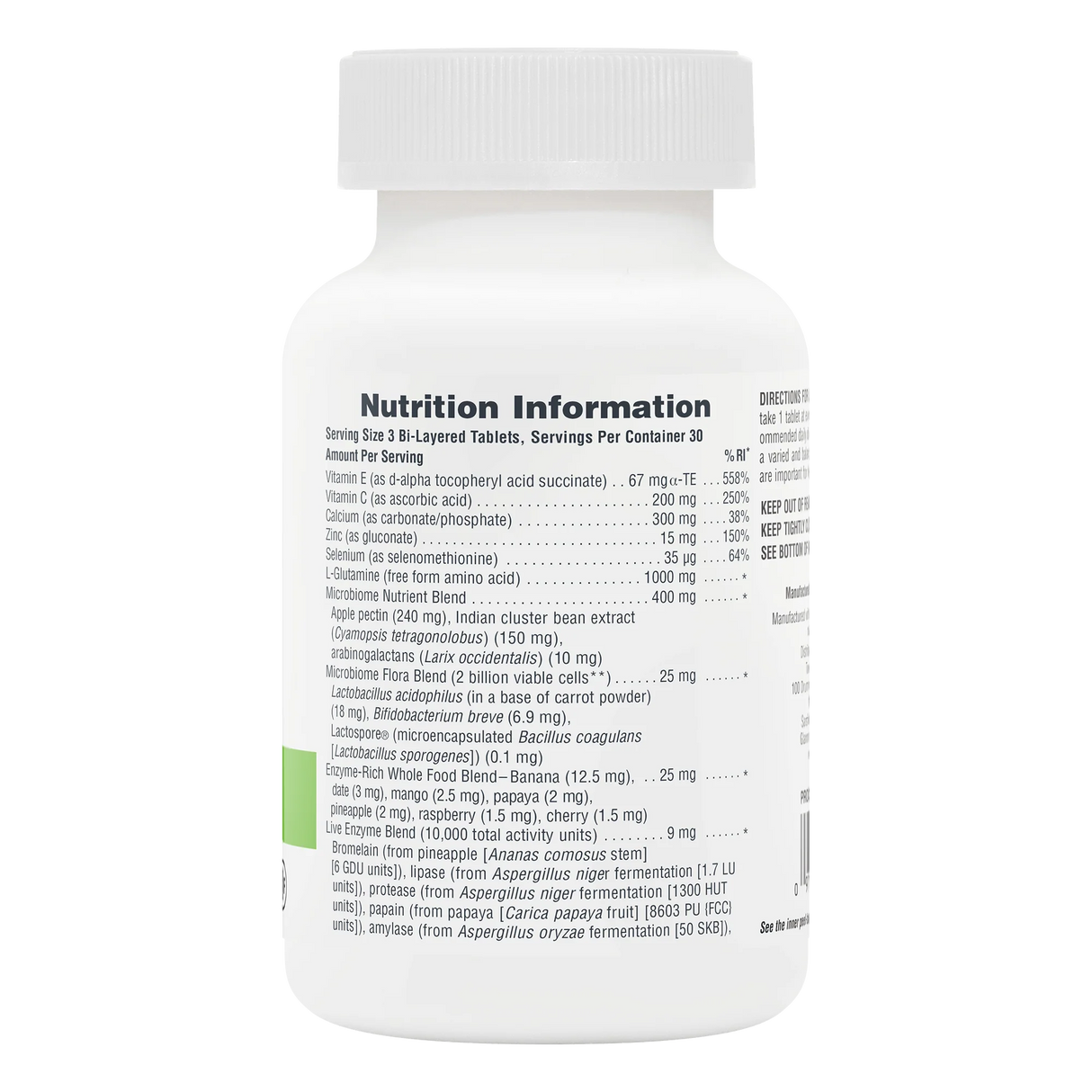 NaturesPlus GI Nutra Total Digestive Wellness food supplement bottle containing 90 bi-layered tablets for digestion and normal enzyme function.