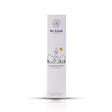 "Organic Children by Green People lavender sun cream, SPF 50, formulated for sensitive skin and easy to apply, displayed standing in sand with a beach-themed background."
