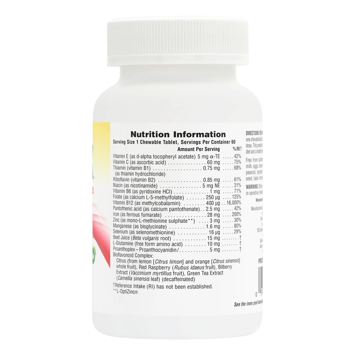 NaturesPlus GI Nutra PRO BIO MEGA probiotic supplement bottle featuring 35 strains and 120 billion live CFU for maximum concentration.