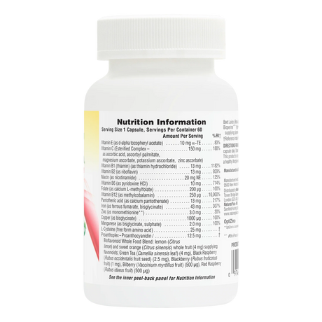 NaturesPlus GI Nutra PRO BIO MEGA probiotic supplement bottle featuring 35 strains and 120 billion live CFU in a white container with green branding.