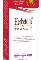 Herbatom Transit 250ml herbal digestive liquid with plum, rhubarb and fennel for gut health, bloating relief and natural constipation support.