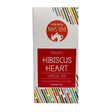 A box of Irish Brew NIKS Tea, "Organic Hibiscus Heart" herbal tea, containing 15 bio-degradable tea bags with a net weight of 40g, featuring colorful geometric border patterns.
