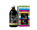 Dr GB Gut and Brain syrup 250ml with Reishi, Lion’s Mane, prebiotics and vitamins for digestive health, microbiome balance and cognitive support.