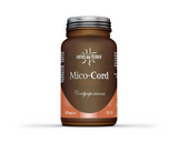 Hifas Mico Cord capsules 70 count with Cordyceps mushroom extract for energy, stamina, immune support and fatigue reduction.