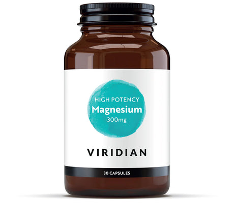 Viridian High Potency Magnesium 90 vegan capsules for muscle recovery energy support and nervous system health.