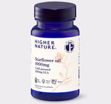 Higher Nature 1000mg Starflower Oil, 30 cold-pressed GLA capsules.