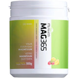 MAG365 ionic magnesium citrate powder 300g for relaxation, sleep support, muscle function and stress relief with high absorption formula.
