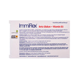 Back of ImmiFlex Beta Glukan and Vitamin D3 packaging.