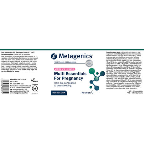 Metagenics Multi Essentials for Pregnancy