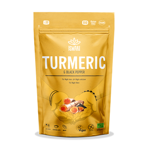 Iswari Turmeric & Black Pepper organic powder 150g pouch.
