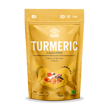 Iswari Turmeric & Black Pepper organic powder 150g pouch.