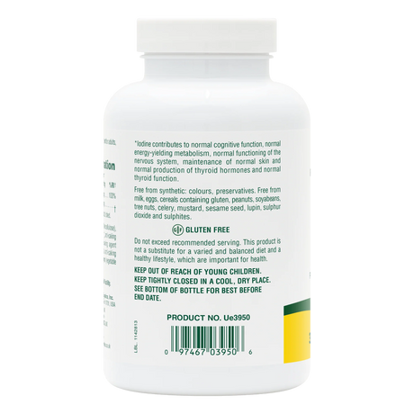 Nutrition Information label for NaturesPlus Say Yes to Dairy with French vanilla flavor, showing a serving size of 1 or 2 chewable tablets with up to 60mg of Lactase Enzyme.