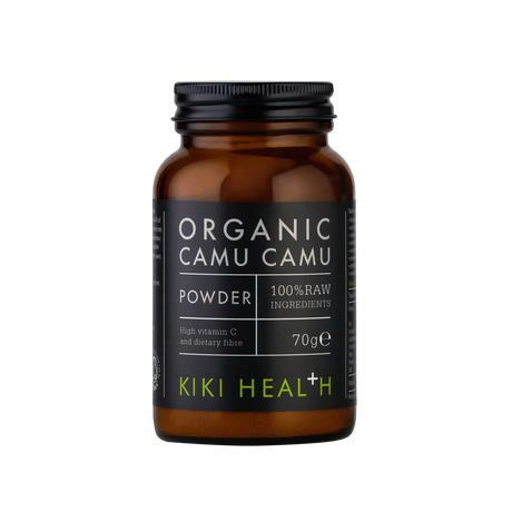 KIKI Health organic camu camu powder 70g superfood high in vitamin C for immune support, antioxidants, energy and skin health.