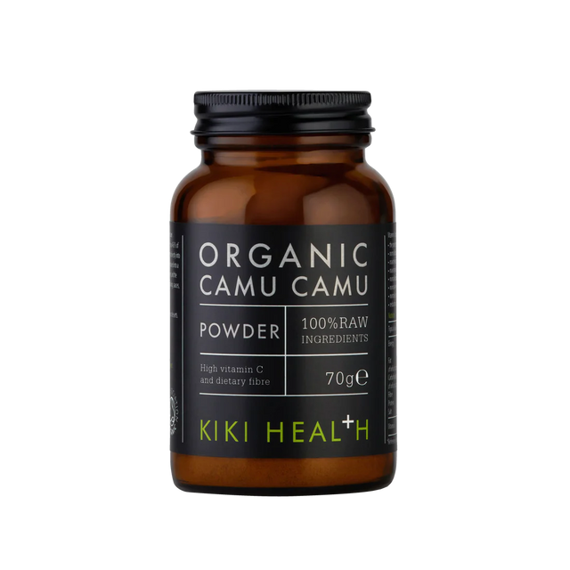 KIKI Health organic camu camu powder 70g superfood high in vitamin C for immune support, antioxidants, energy and skin health.