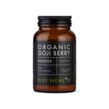 KIKI Health organic goji berry powder 70g superfood for immunity, energy, antioxidants and skin health in smoothie blend.