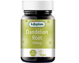 Lifeplan Dandelion Root 450mg capsules 60 count for liver support, digestion, detox, and natural fluid balance.