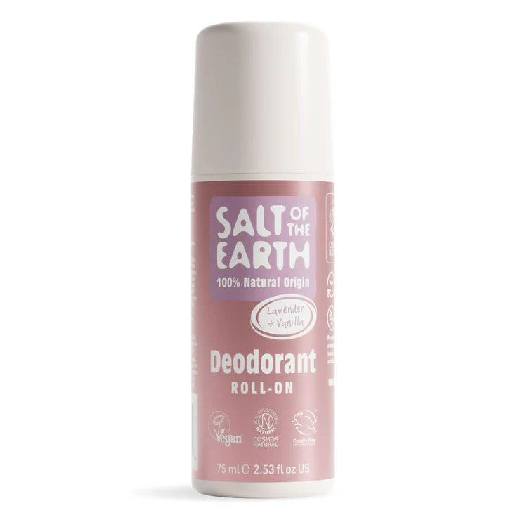 Salt of the Earth Natural Deodorant Roll-On Lavender & Vanilla Botanical Odour Protection – 75ml